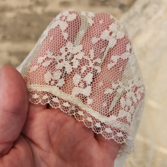 Gunne Sax Vintage Ivory Lace Midi Dress Victorian Edwardian 70s 80s XS - Picture 12 of 16